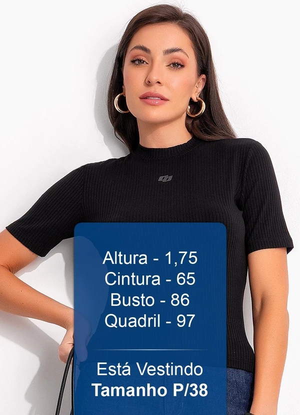 Colcci - Blusa Canelada Preto 5