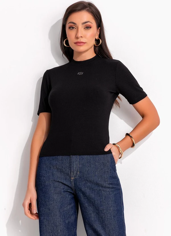 Colcci - Blusa Canelada Preto 6