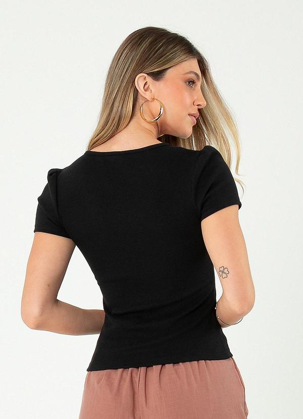 Cativa - Blusa Canelada Preto 2