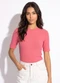 Colcci - Blusa Canelada Marrom - variação: Rosa
