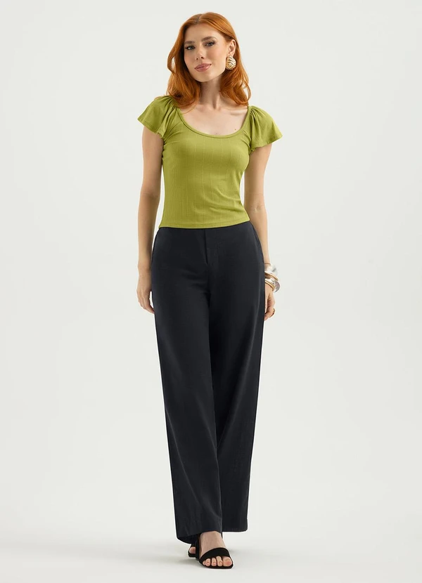 Cativa - Blusa Canelada Verde 3