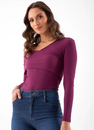 Colcci - Blusa Canelada Vermelho - COLCCI