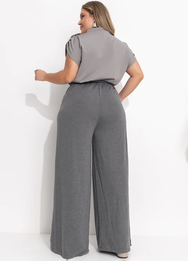 Quintess - Blusa Cinza em Malha Crepe 12