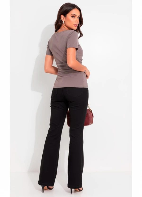 Quintess - Blusa Cinza em Malha Crepe 4