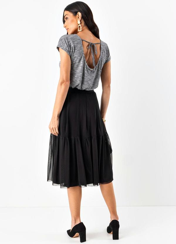 Quintess - Blusa Cinza em Malha Flamê 4