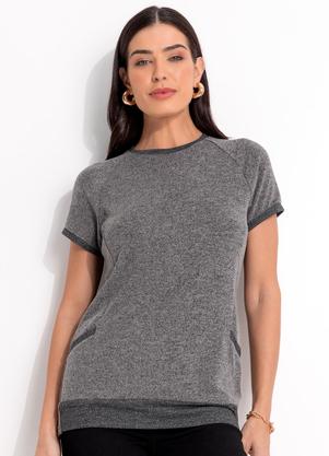Blusa (Cinza) em Malha Tric