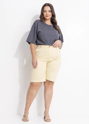 Quintess - Blusa Cinza Escuro em Malha de Algodão Penteado - QUINTESS