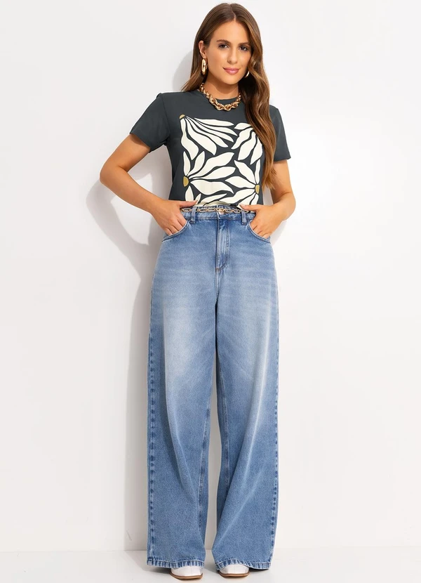 Quintess - Blusa Cinza Escuro em Malha de Algodão 5