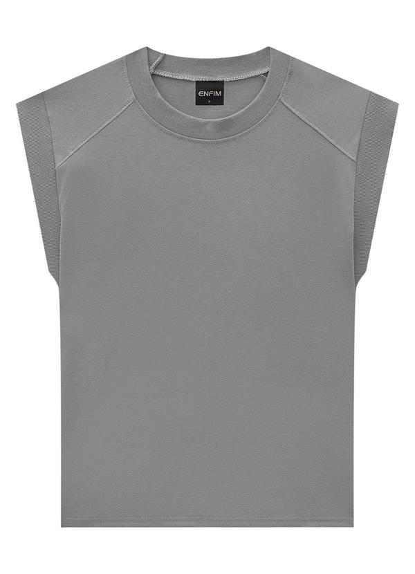 Enfim - Blusa Cinza Muscle Tee em Malha