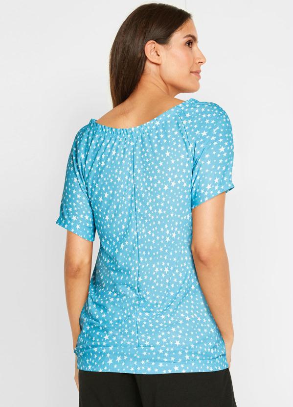 Outlet - Blusa com Amarração Azul Mineral 6