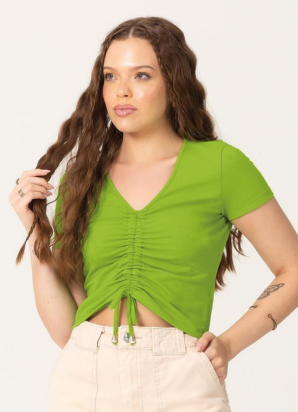 Habana - Blusa com Amarração de Ajuste Verde