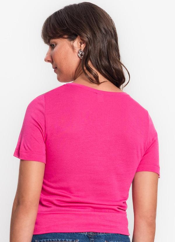 Rovitex - Blusa com Amarração em Laço Visco Tricot Rosa 2