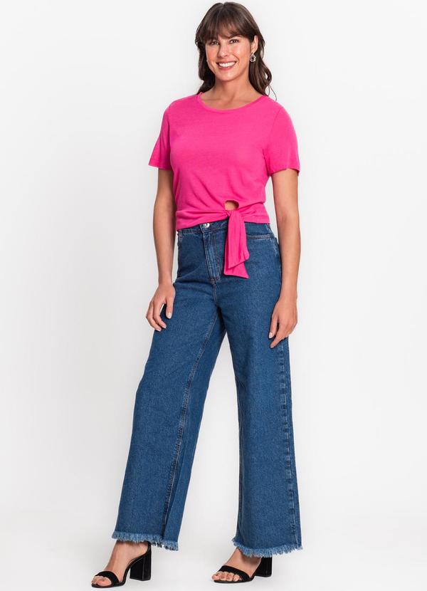 Rovitex - Blusa com Amarração em Laço Visco Tricot Rosa 3