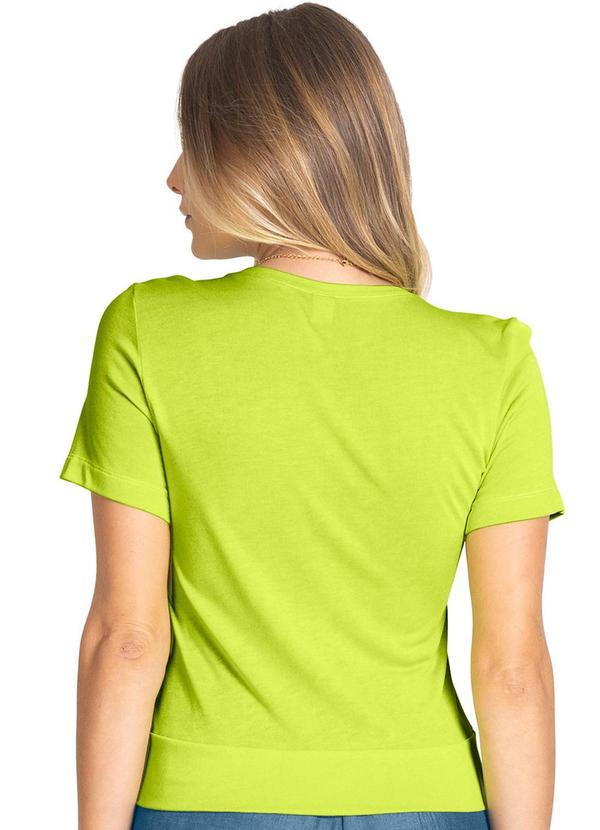 Rovitex - Blusa com Amarração em Laço Visco Tricot Verde 2