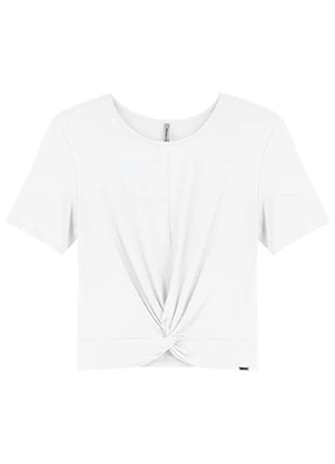 Outlet - Blusa com Amarração na Cintura Adulto Branco - OUTLET