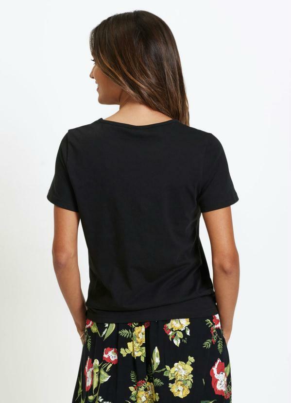 bonprix - Blusa com Amarração Preta 2