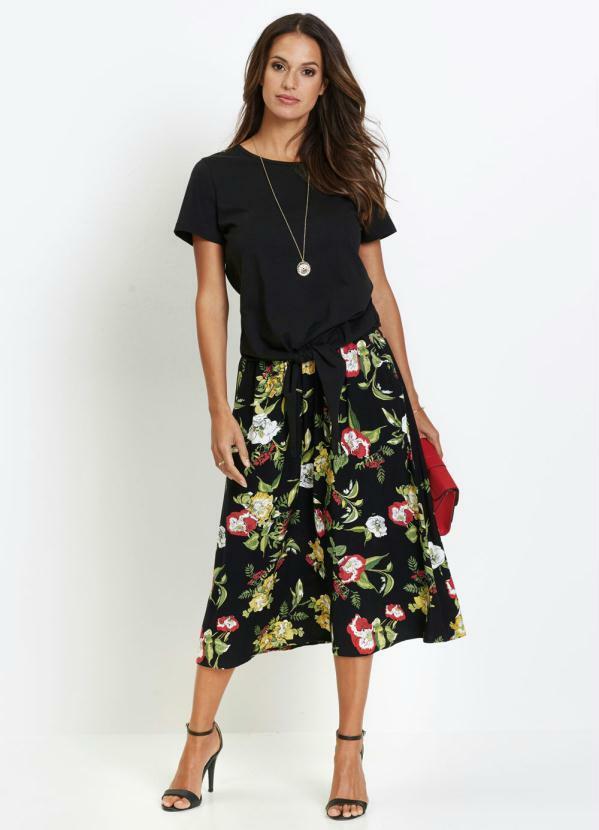 bonprix - Blusa com Amarração Preta 3