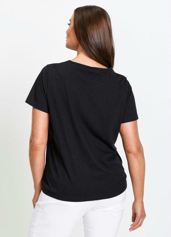 bonprix - Blusa com Amarração Preta 6