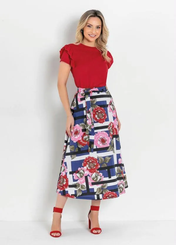 Rosalie - Blusa com Babado Vermelha 4