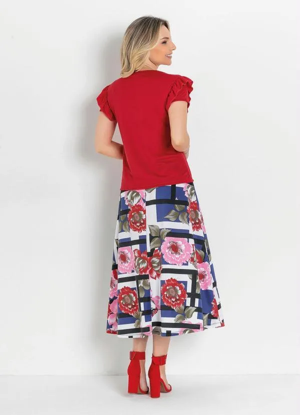 Rosalie - Blusa com Babado Vermelha 5