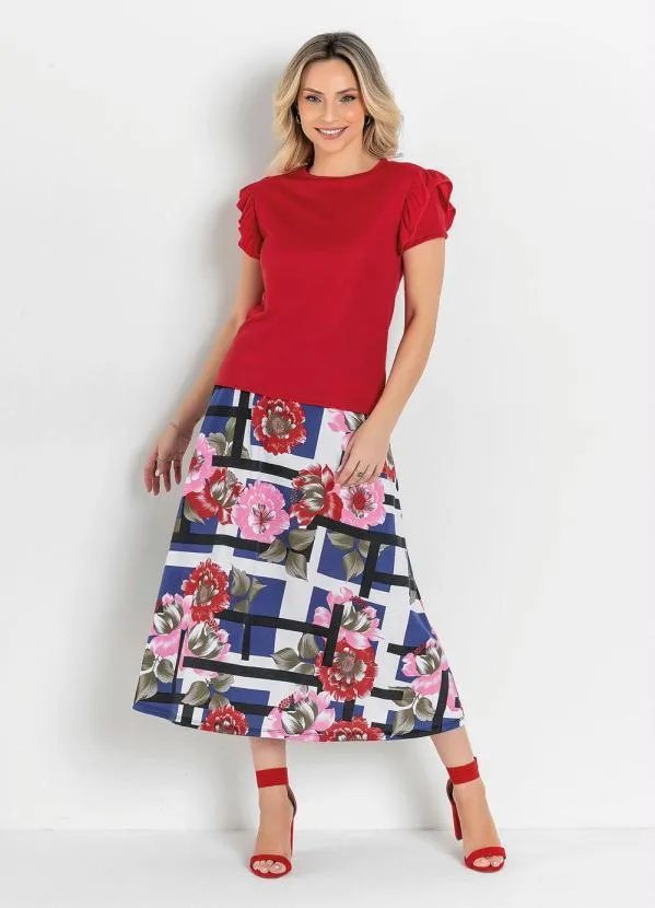 Rosalie - Blusa com Babado Vermelha 6