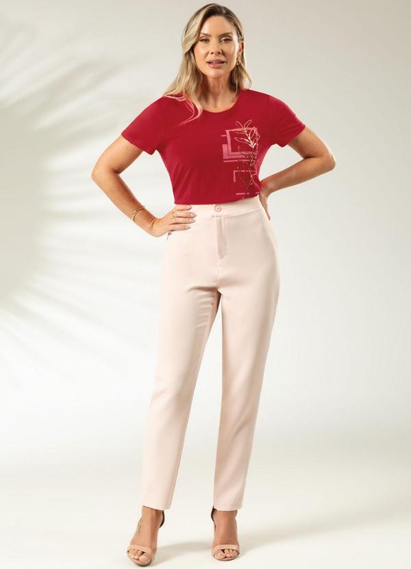 Cativa - Blusa com Bordado de Lantejoulas Vermelho 2