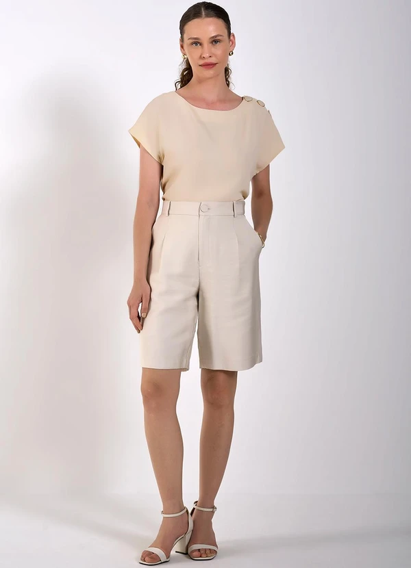 Principessa - Blusa com Decote Canoa Britney Aveia 3