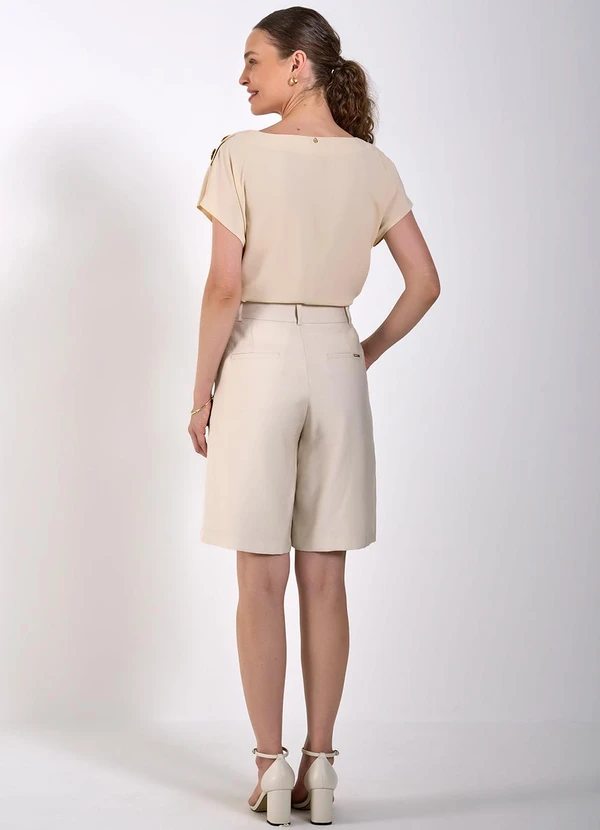 Principessa - Blusa com Decote Canoa Britney Aveia