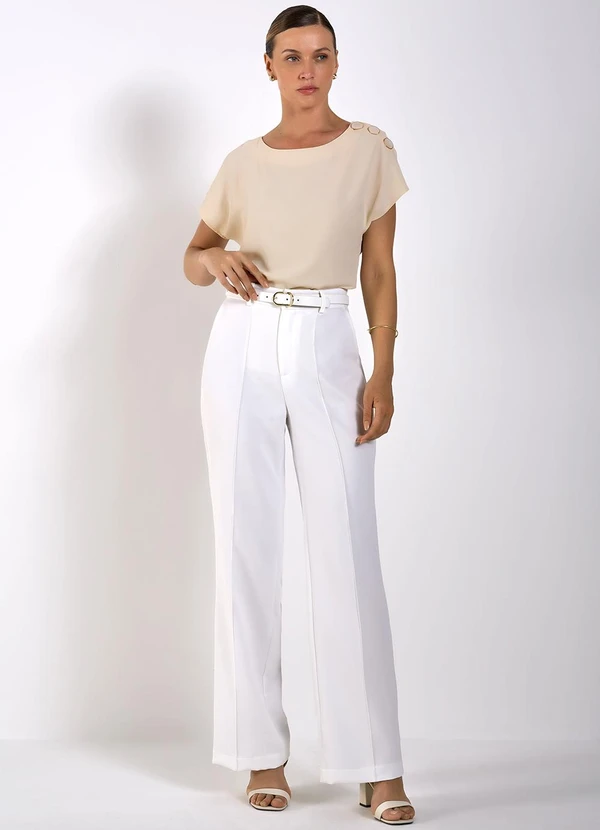 Principessa - Blusa com Decote Canoa Britney Aveia 5