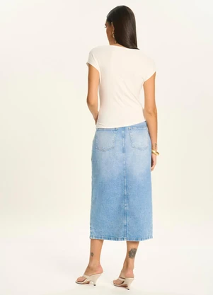 Doce Trama - Blusa com Decote Canoa e Drapeado Branco - DOCE TRAMA