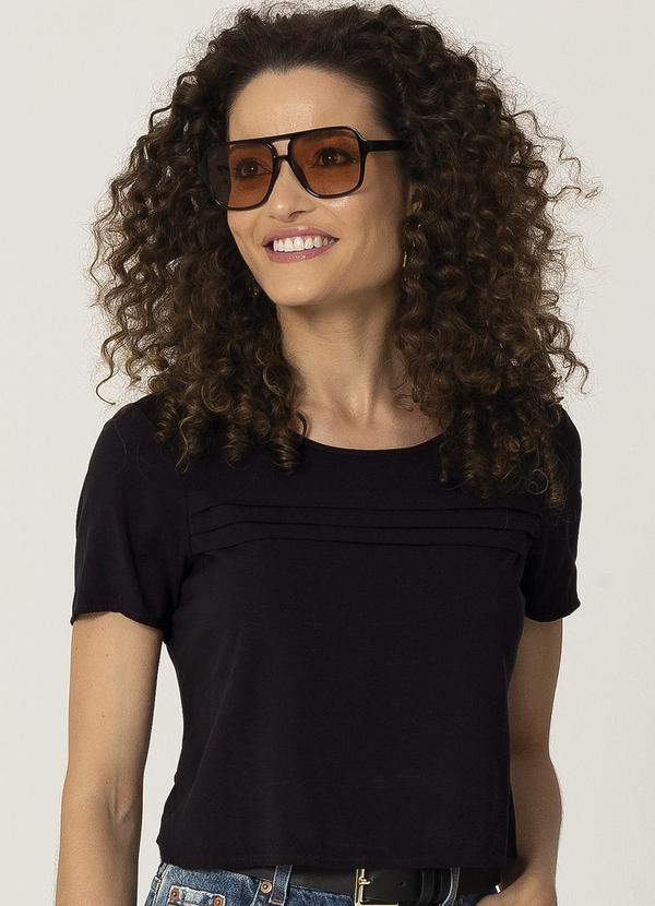 Habana - Blusa com Detalhe no Busto Preto