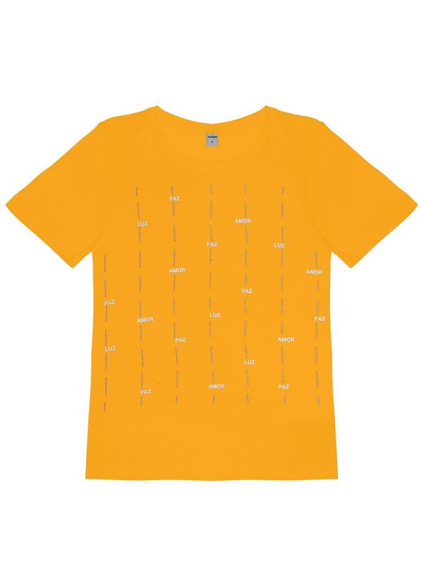Rovitex - Blusa com Detalhes em Strass Amarelo