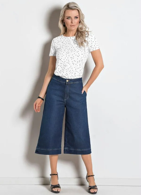 Moda Pop - Blusa com Estampa de Poá Preta 10