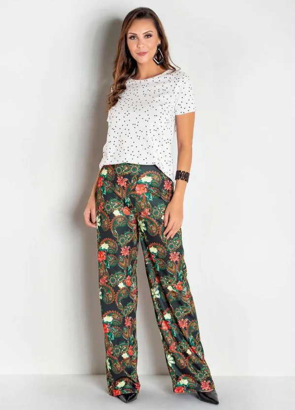 Moda Pop - Blusa com Estampa de Poá Preta 11