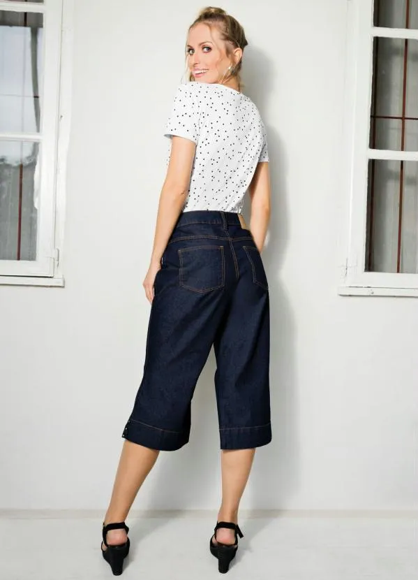 Moda Pop - Blusa com Estampa de Poá Preta 15