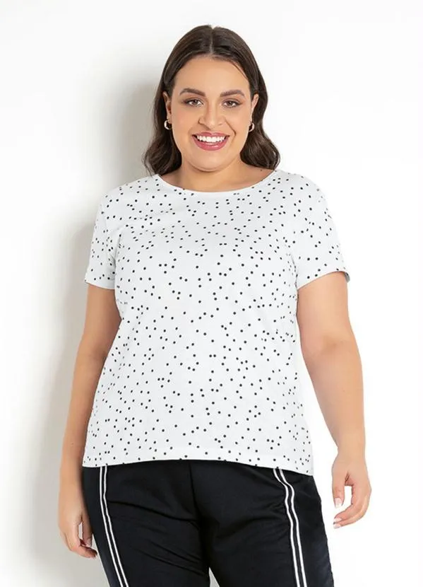 Moda Pop - Blusa com Estampa de Poá Preta 17