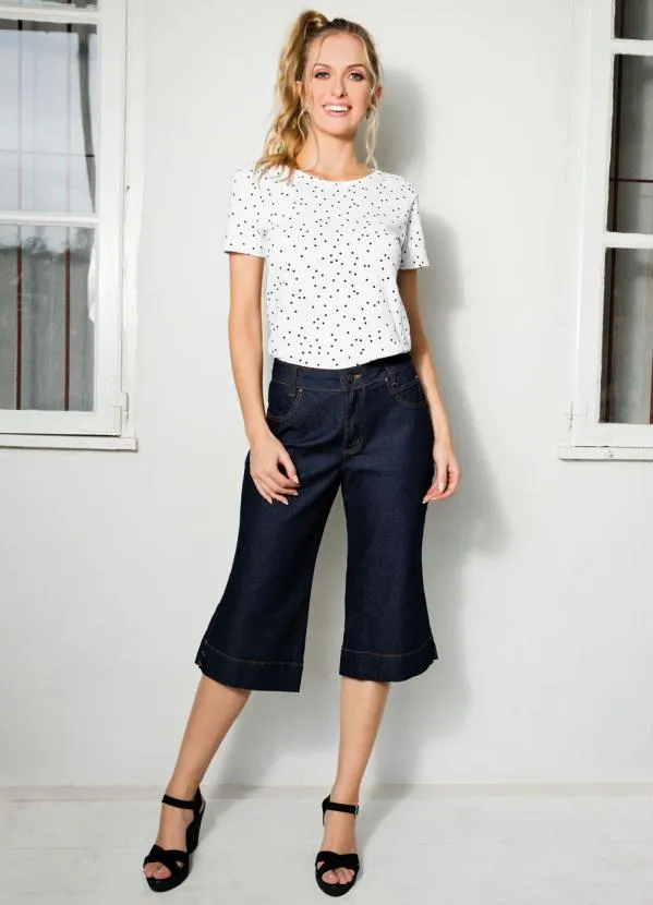 Moda Pop - Blusa com Estampa de Poá Preta 7