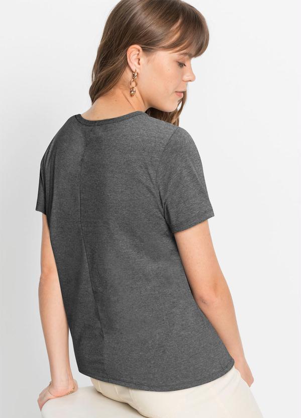 bonprix - Blusa com Estampa Flor Chumbo 2