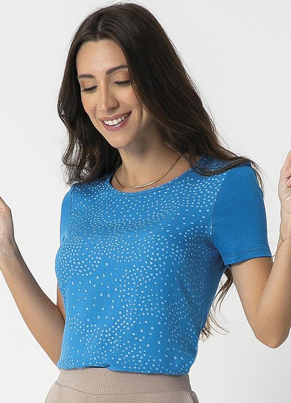Habana - Blusa com Estampa Sublimática Azul