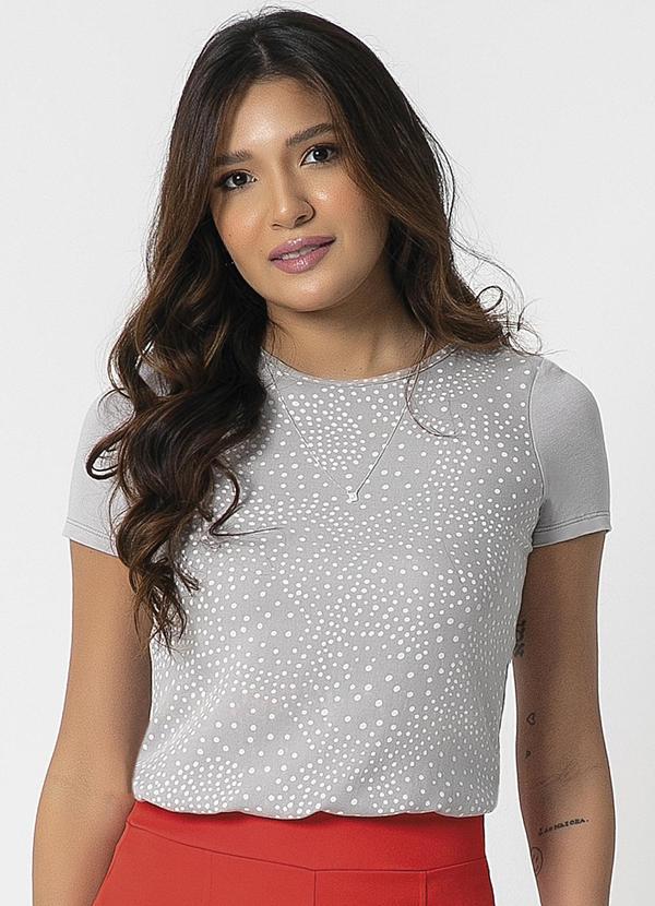 Habana - Blusa com Estampa Sublimática Cinza