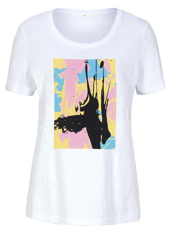 Outlet - Blusa com Fenda Manga Curta Branca 5