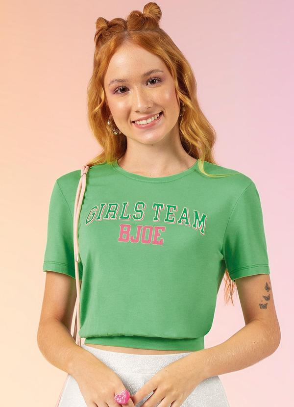 Bjoe - Blusa com Glitter para Meninas Verde