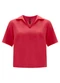 Lunender - Blusa com Gola e Decote em V Vermelho - variação: Vermelho
