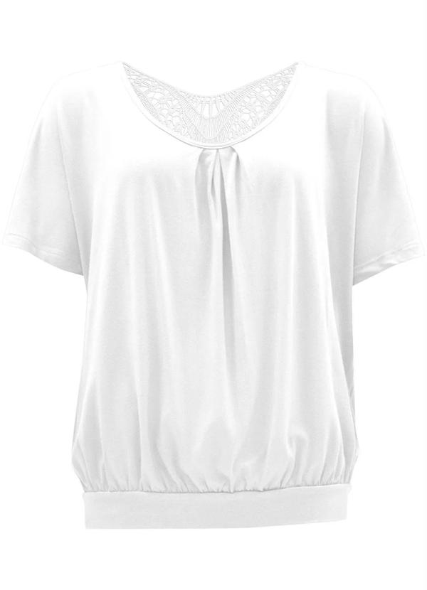 Outlet - Blusa com Guipir Branca 3