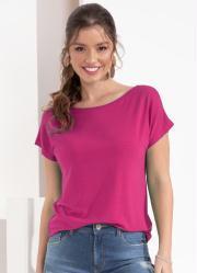 Blusa com Mangas Curtas Fucsia