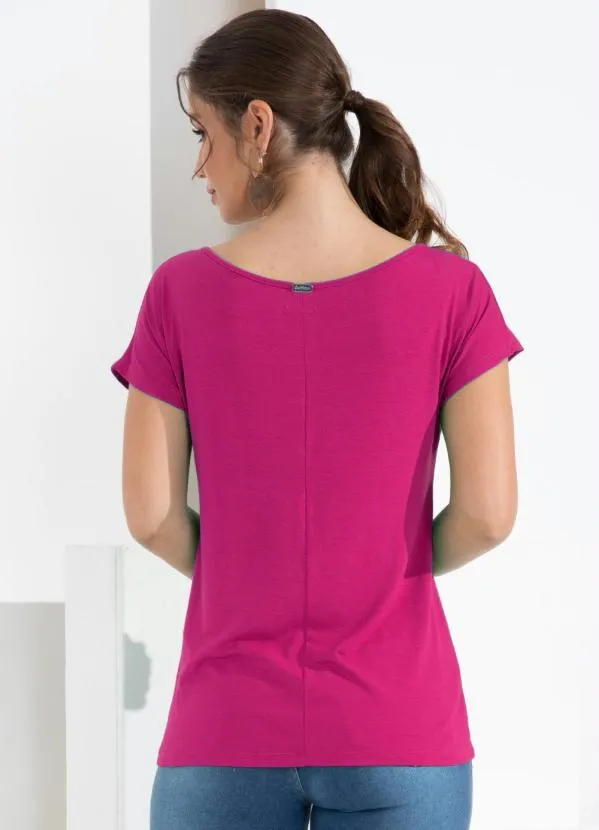 Quintess - Blusa com Mangas Curtas Fucsia 2