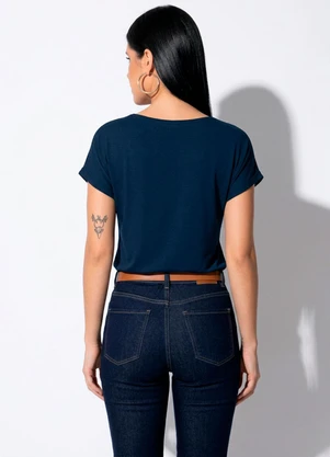 Quintess - Blusa com Mangas Curtas Marinho - QUINTESS