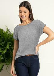 Blusa com Mangas Curtas Mescla