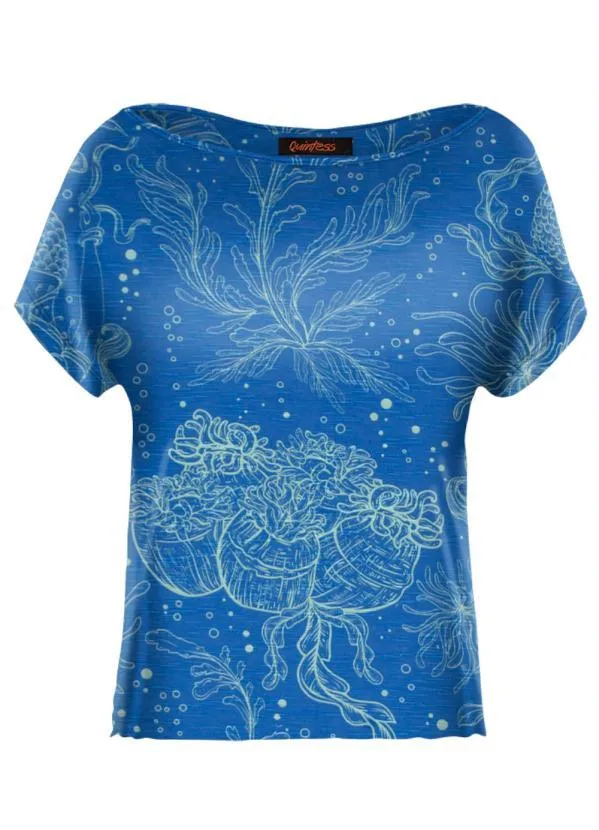 Quintess - Blusa com Mangas Curtas Oceano Azul 3