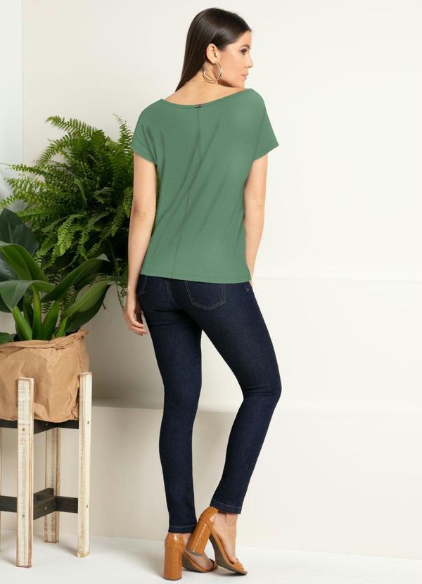 Quintess - Blusa com Mangas Curtas Verde Militar 8